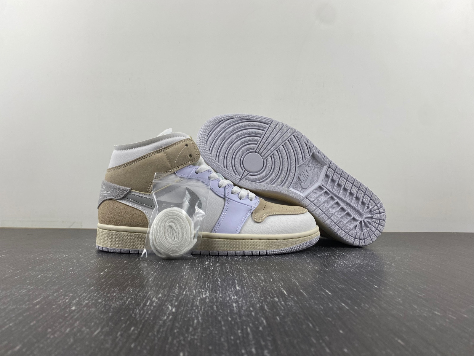 air jordan 1 mid se craft ''inside out white grey'' dm9652-120