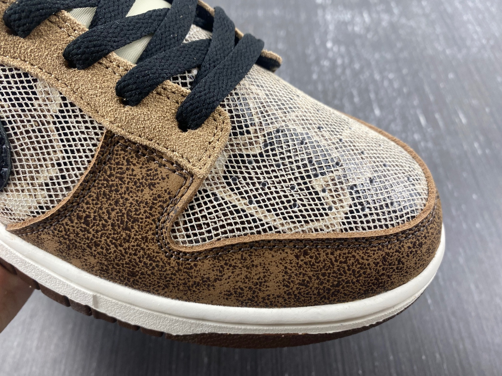 nike dunk low premium co.jp brown snakeskin fj5434-120