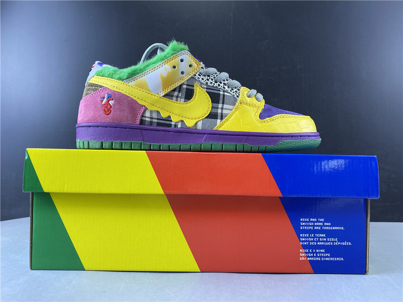 nike dunk low pro iw purple/ yellow 318403-137