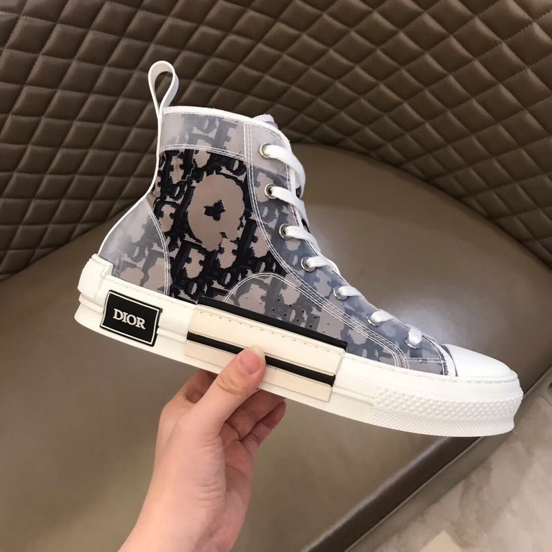 dio* b23 flowers technical canvas high-top sneaker