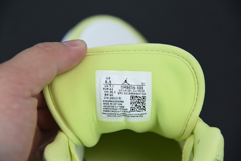 air jordan 1 low “limelight” dh9619-103