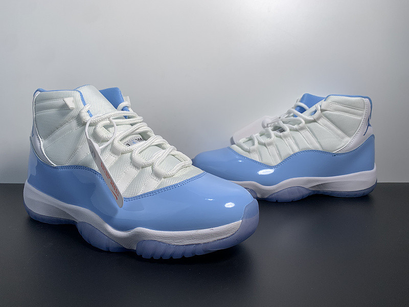 air jordan 11 “unc” white/university blue ct8012-141