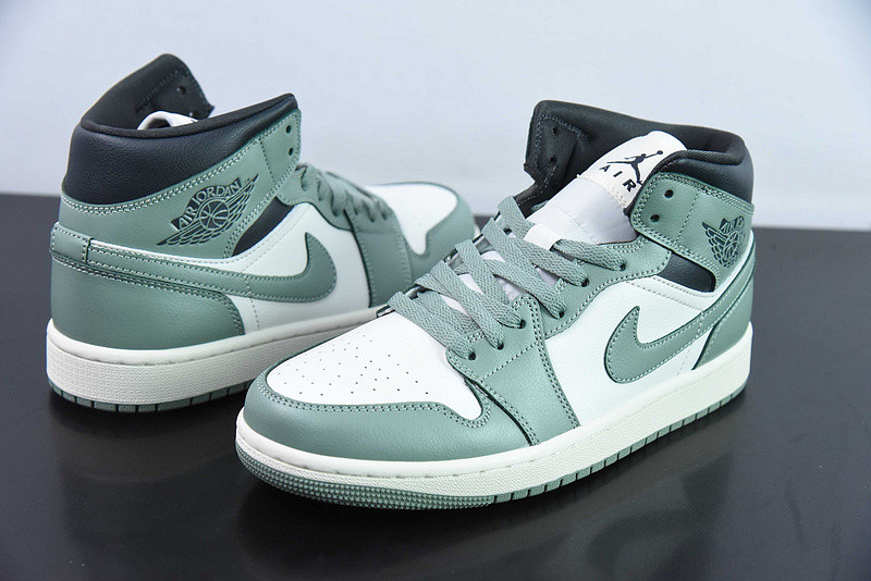 air jordan 1 mid "jade smoke" bq6472-130