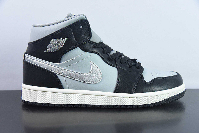 air jordan 1 mid “black chrome” fb9892-002