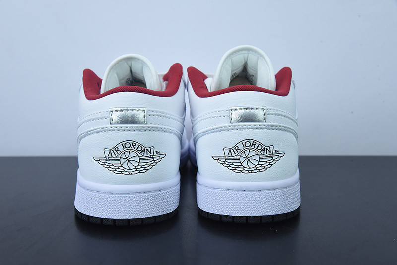 air jordan 1 low gs "white/red" 553560-164
