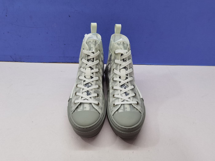 dio* b23 oblique high-top white sneaker