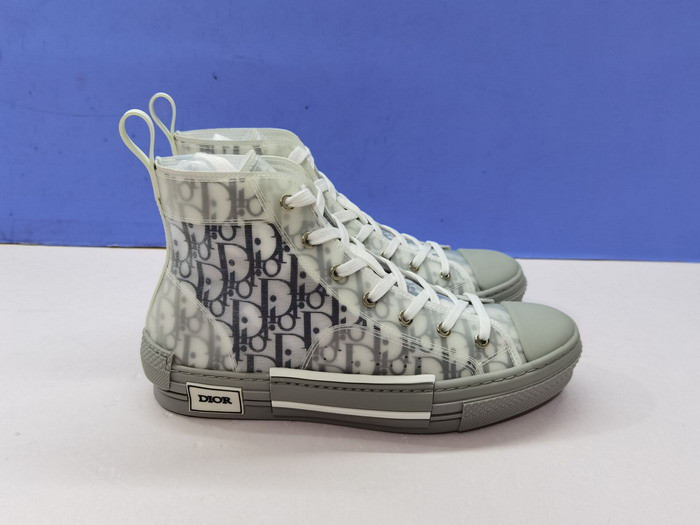 dio* b23 oblique high-top white sneaker